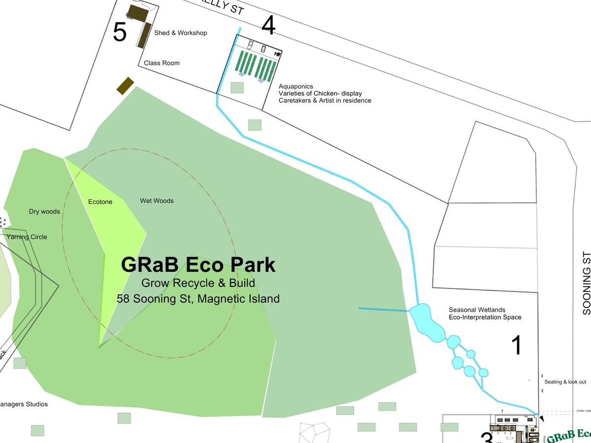 GRaB Eco Park site plan, 58 Sooning St, Magnetic Island